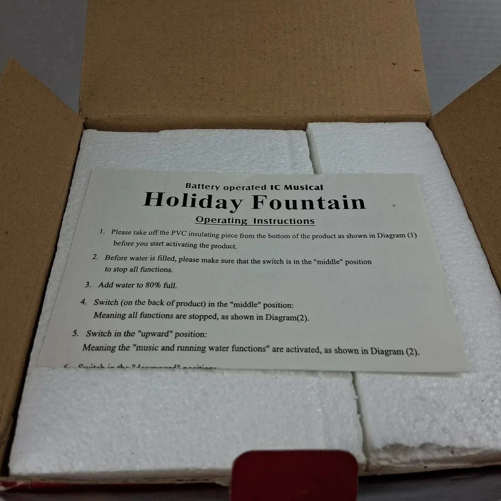St Nicholas Square Noahs Ark Musical Holiday Fountain Joy to the World Tabletop